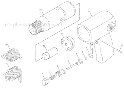 Page A Diagram and Parts List for CP7111H 8941071111 Chicago Pneumatic Hammer